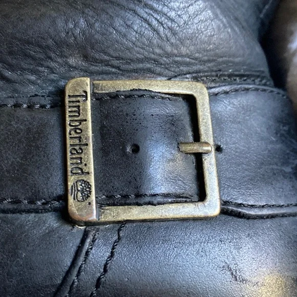 Timberland Black Leather Riding/Biker Boots Knee High Size 7.5 EUC - Picture 9 of 13